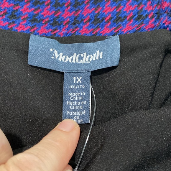 ModCloth plaid swing circle mini skirt 1x NWT with pockets - Picture 12 of 16